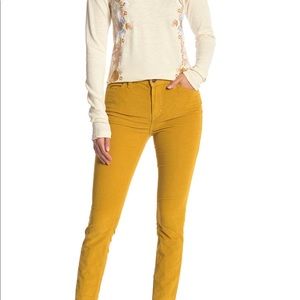 Free people | mustard high rise skinny cords